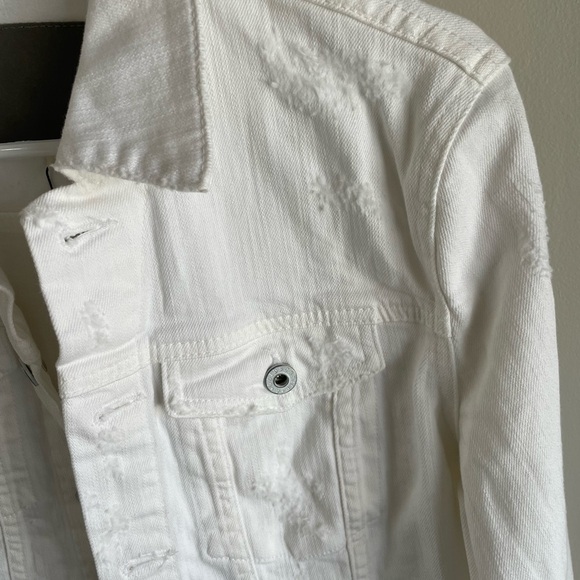 AG Adriano Goldschmied Robyn Jacket - Distressed White Denim - Size Medium - NWT - Picture 9 of 16
